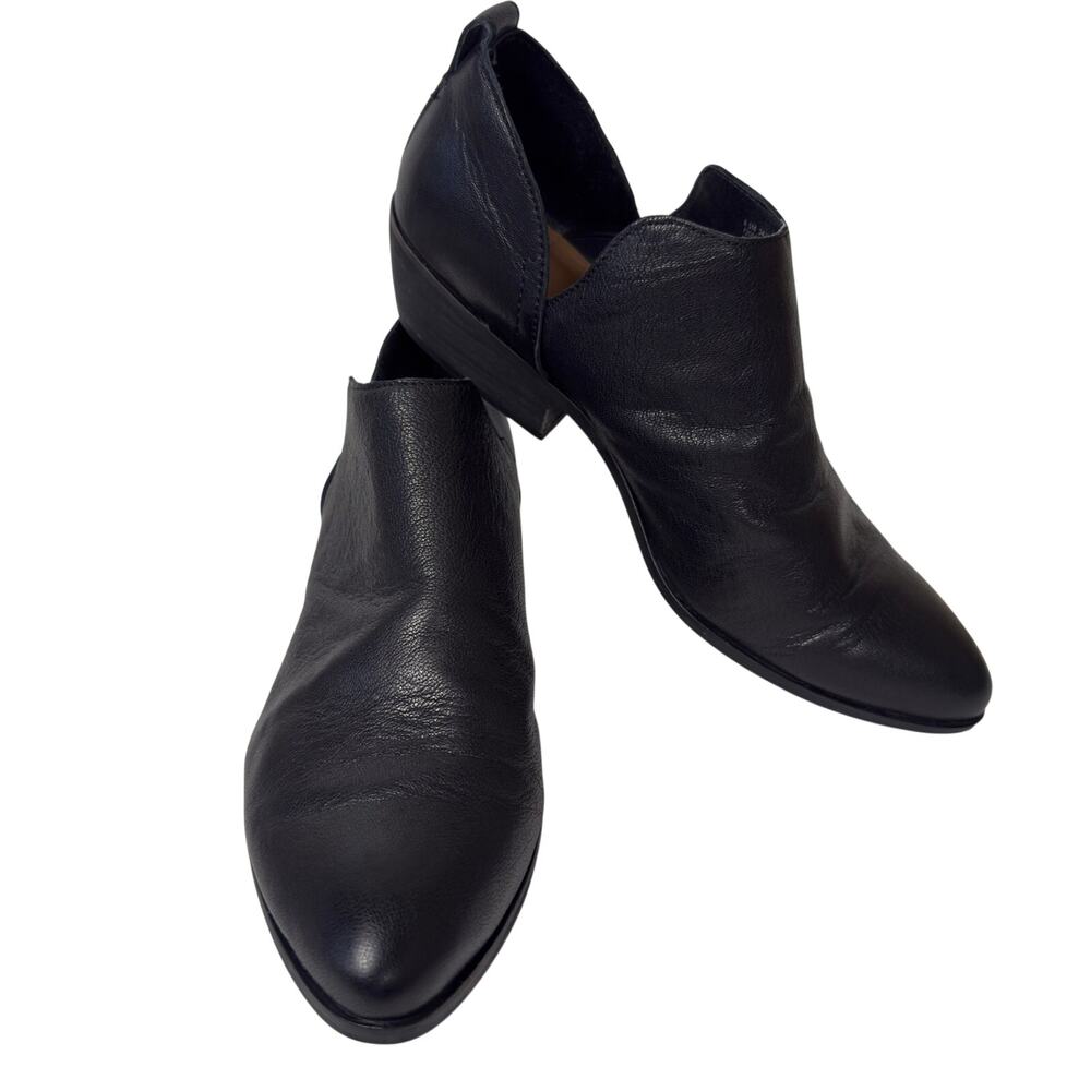 Frye Womens Booties Jennifer Cutout Black Leather Pointed Toe Size 8.5